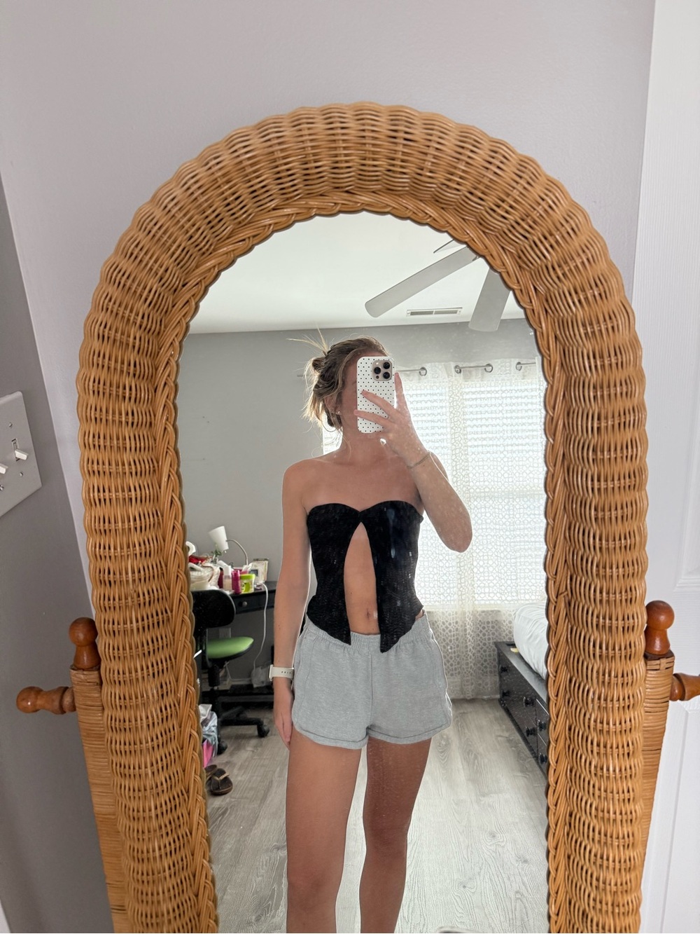 Edikted Strapless Black Cutout Top